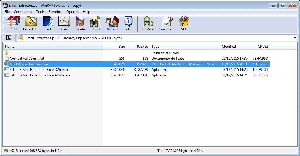 Extrair e-mail de texto Excel