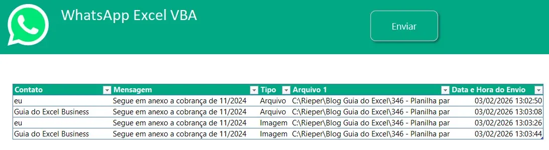Enviar whatsapp excel vba 1