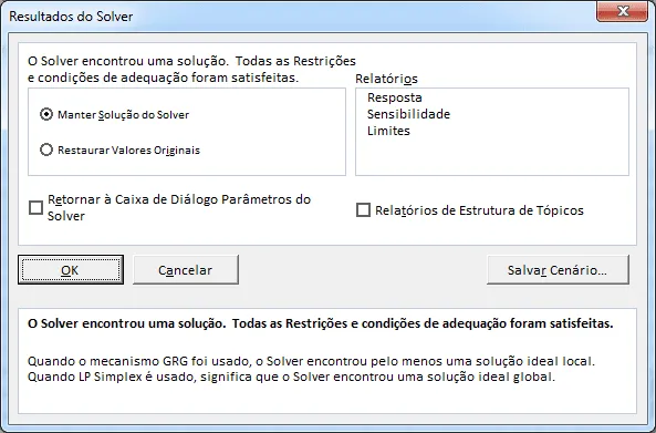 Escala de trabalho com solver plantão hospital 7