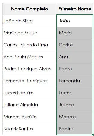 Esquerda Excel 4