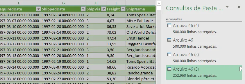 Excel Abrir arquivo texto grande com power query 11