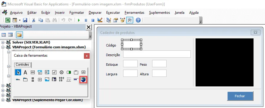Excel Cadastro de Produtos com Imagem 5
