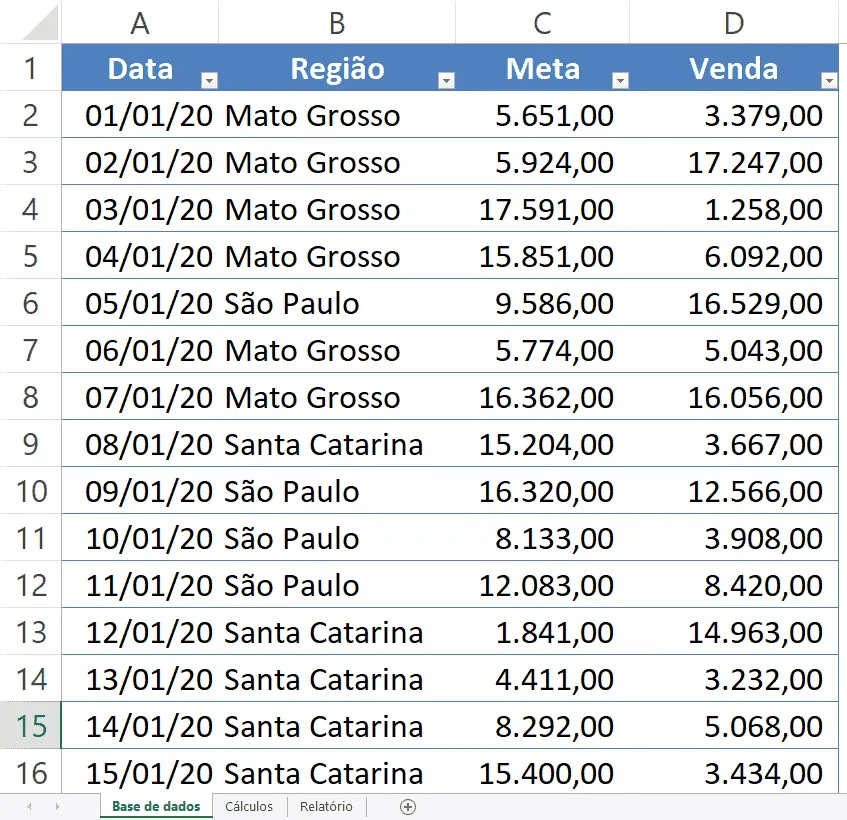 Excel - Tabela com barra de rolagem 1