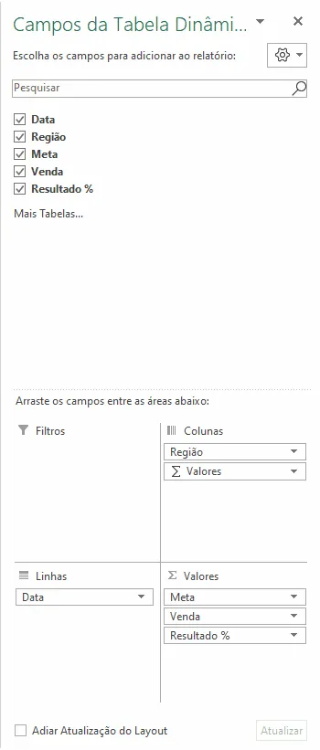 Excel - Tabela com barra de rolagem 2