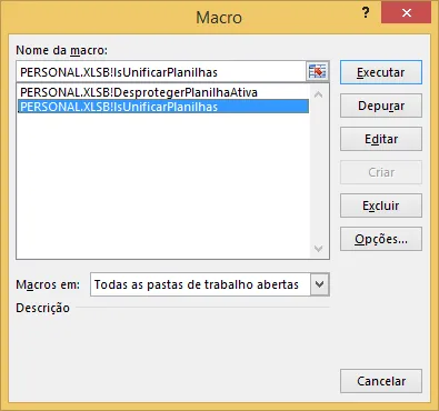 Unificar planilhas Excel com VBA