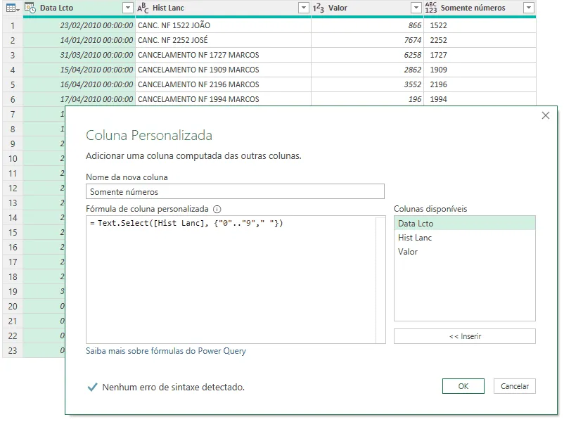 extrair números excel 3