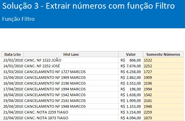 extrair números excel 6