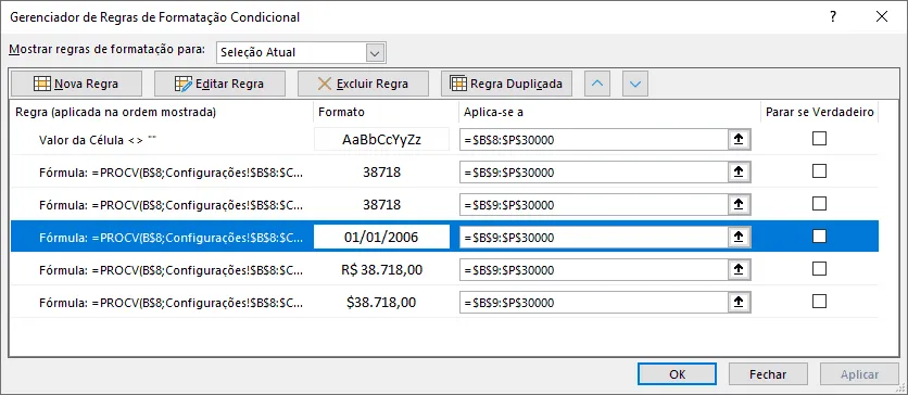Filtrar colunas e formatar colunas Excel 8