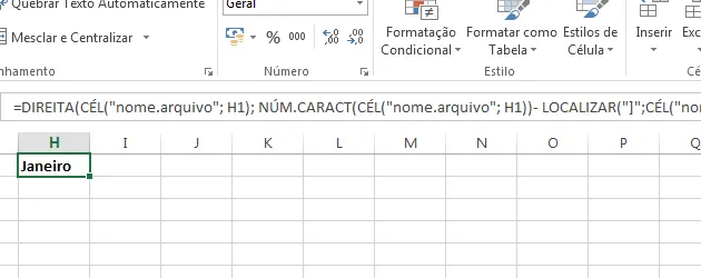 Fórmula para retornar o nome da planilha Excel