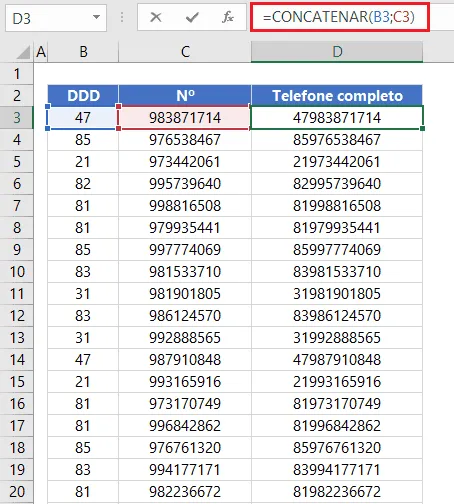 concatenar excel 2