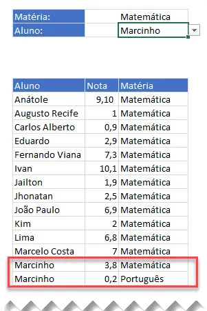 Função Filtro Excel 4