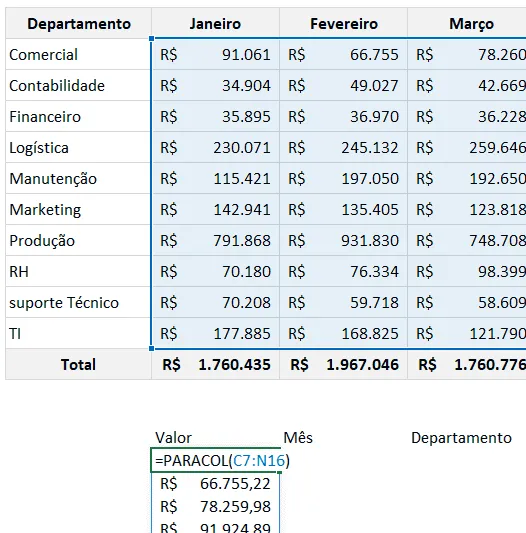 Paracol Excel 6