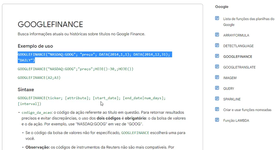 planilha de cotações bovespa 1