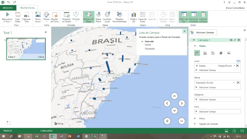 Gráfico 3D Excel 2016