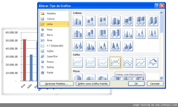 Gráfico com dois eixos Excel 6