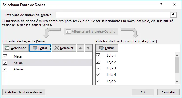 Gráfico de meta x realizado