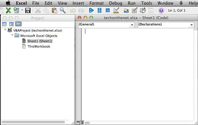 Habilitar a guia desenvolvedor no Excel 2011 para mac - Editor do visual basic VBA no Mac 6