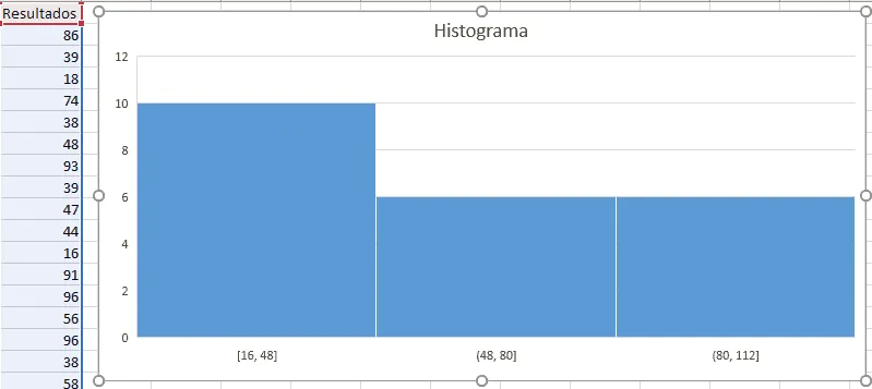 Histograma Excel 2016
