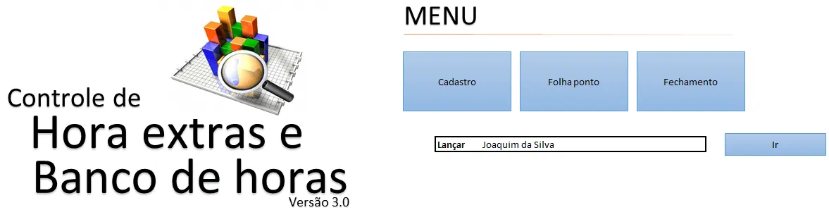 Hora extra e banco de horas Excel grátis 1