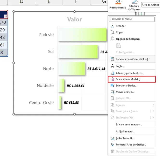 Como salvar e reutilizar gráficos como modelo no Excel