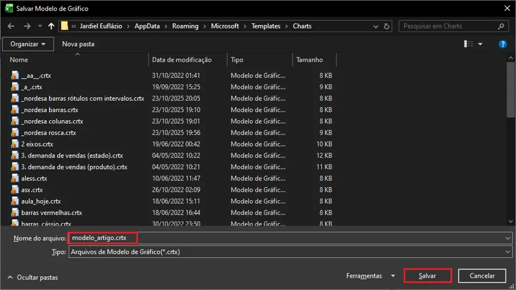 Como salvar e reutilizar gráficos como modelo no Excel