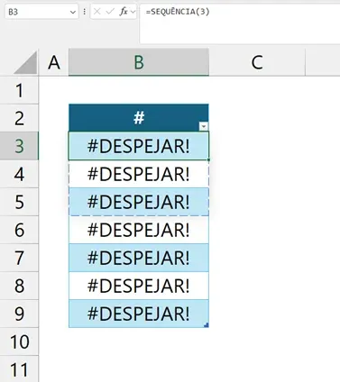 #despejar excel