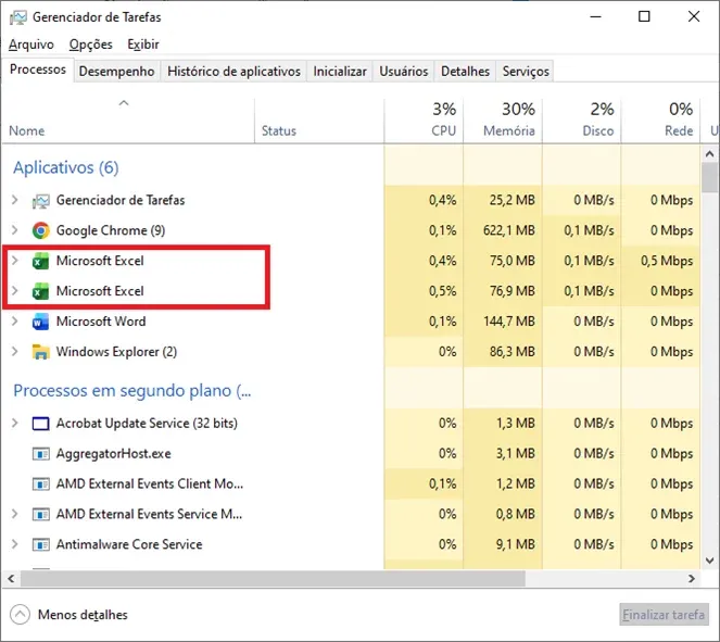 usar power query e excel ao mesmo tempo
