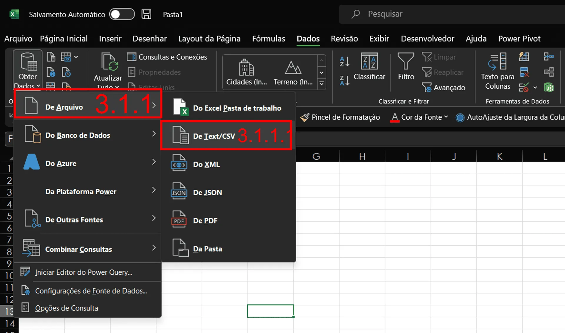 Como importar csv no Excel 2