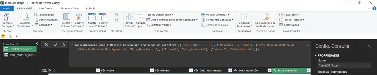 Como importar pdf no excel com power query 9