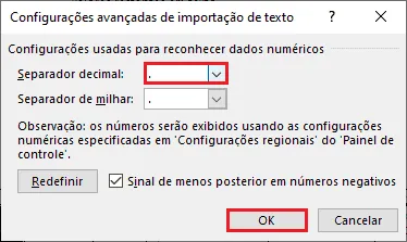 Importar txt para o Excel 12
