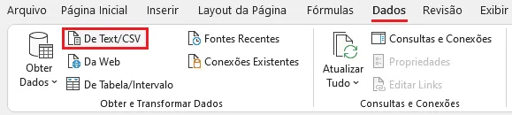 Importar txt para o Excel 15