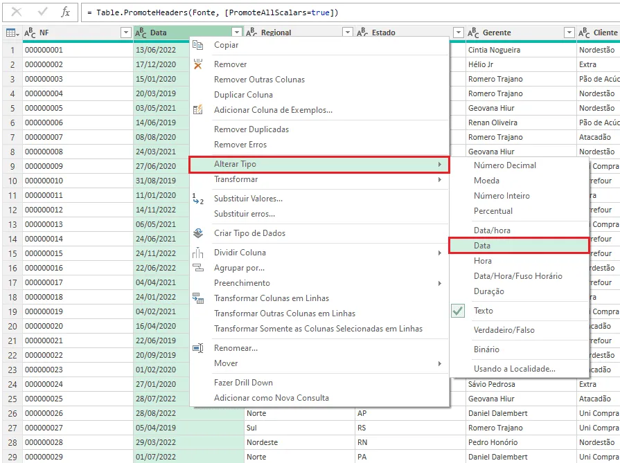 Importar txt para o Excel 20