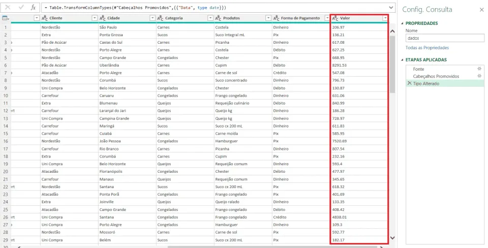 Importar txt para o Excel 22