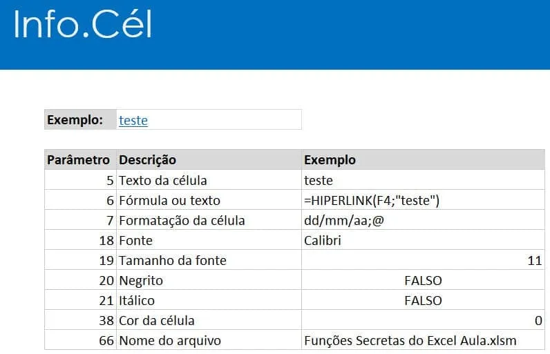 Funções Secretas no Excel infocel