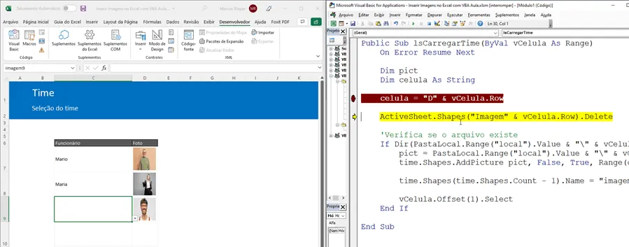 inserir imagens vba excel 3