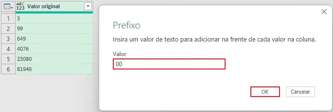 Inserir Zeros à Esquerda Usando Power Query 6