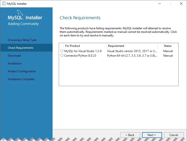 Instalar mysql Local 2