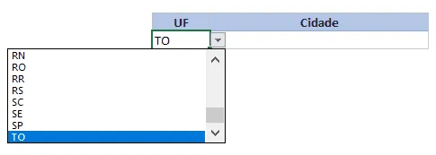lista suspensa excel 2