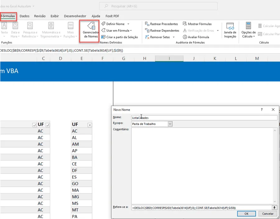 listas suspensas listas de dados menu dropdown excel 9