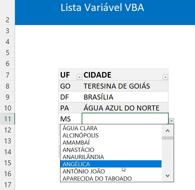 listas suspensas listas de dados menu dropdown excel 14