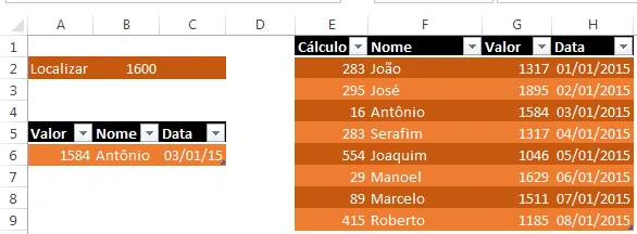 Localizar valor aproximado Excel 8