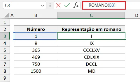 Números Romanos no Excel
