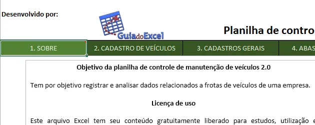 Planilha Controle de frotas de veículos 2.0 1