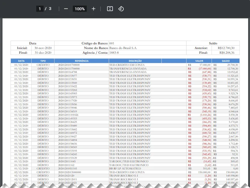 Planilha converter OFX para Excel 3