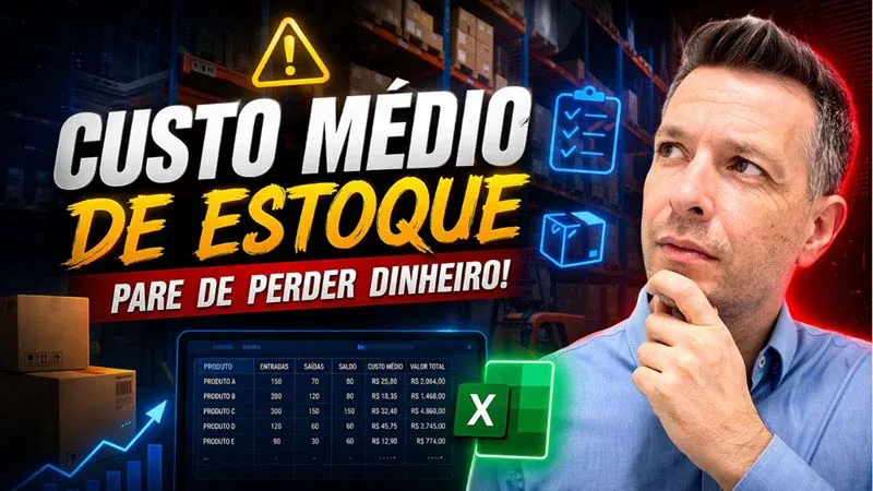 Prévia: Como Calcular Custo Médio de Estoque Excel