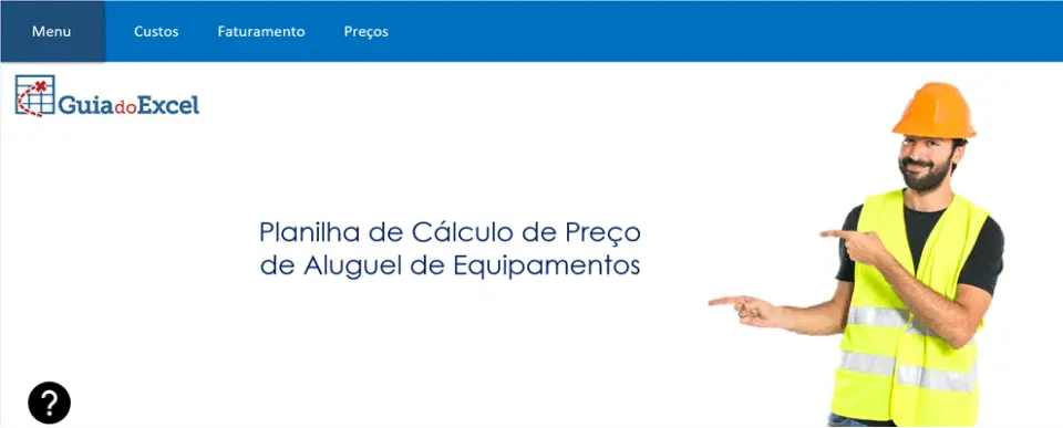 Planilha aluguel de equipamentos Excel 1