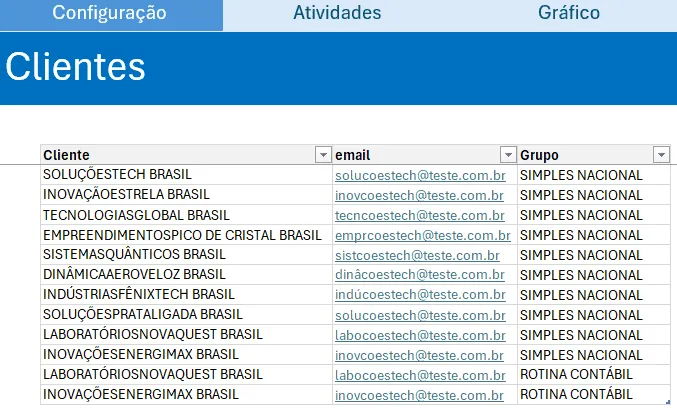 Planilha de Atividades Excel 4