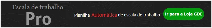 Planilha de escala de trabalho automática em Excel