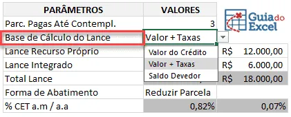 Planilha de Simulação de Consórcio Excel 2