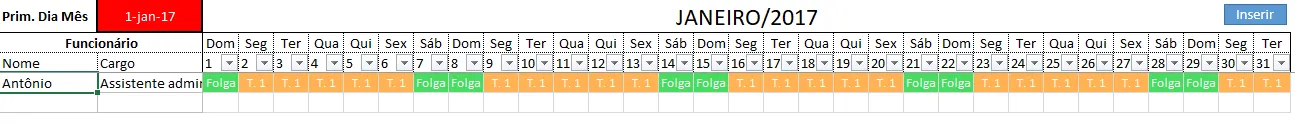 planilha de revezamento